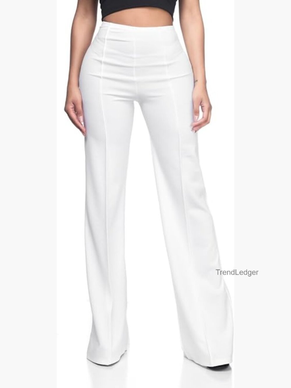 Wide Leg High Waist Dress Pants Work Trousers Plus Size